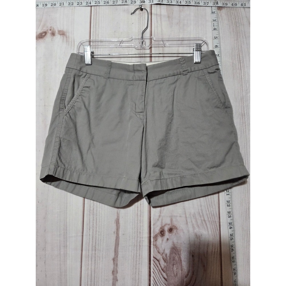 J. Crew Chino Shorts Womens 4 Cotton Broken-In Casual Everyday Gray